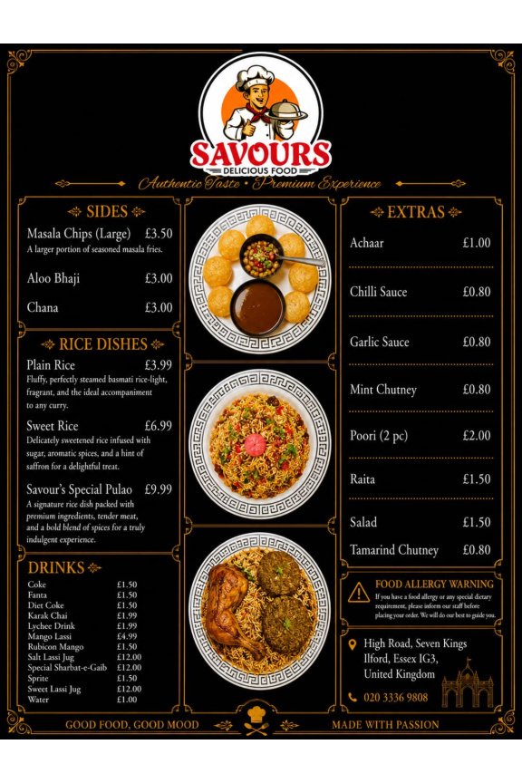 Savours picture menu page 4